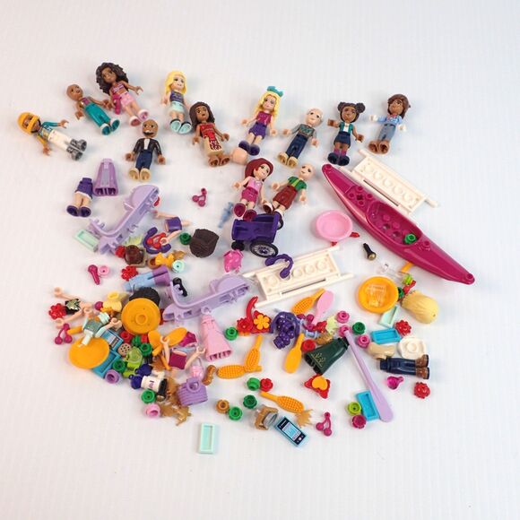 Lego FRIENDS & Disney Minifigure Parts Torso Head Legs Accessories Lot of 3.6 oz - Picture 1 of 7